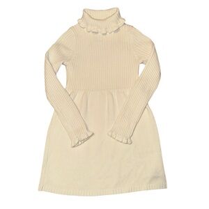 Rachel Zoe Ivory Ribbed Kids Dress Size 7-8